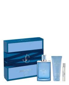 JIMMY CHOO MAN AQUA 3 PCS SET: 3.4 EAU DE TOILETTE SPRAY + 0.25 EAU DE TOILETTE SPRAY + 3.4 SHOWER GEL