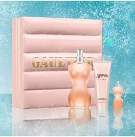 JEAN PAUL GAULTIER CLASSIQUE 3 PCS SET FOR WOMEN: 3.4 EAU DE TOILETTE SPRAY + 0.2 EAU DE TOILETTE SPRAY + 2.5 BODY LOTION