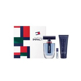 TOMMY HILFIGER IMPACT 3 PCS SET FOR MEN: 3.4 EAU DE TOILETTE SPRAY + 0.14 EAU DE TOILETTE SPRAY+ 3.4 BODY WASH