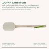 EcoTools Loofah Bath Brush, Shower Brush with Ergonomic Handle, White, 1 Count